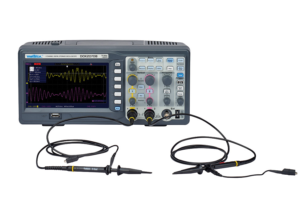 DOX 2070B Dig. Oszilloskop 2x70 MHz, Farbdisplay, USB, Ethernet