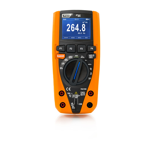 HT64 Digitales Multimeter TRMS, 4 stellige Anzeige, 6000 Digits, Datenlogger, Bargraph, CAT IV