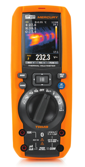 Mercury 2 in 1 => Multimeter TRMS & CAT IV mit integrierter Wärmebildkamera 80x80pixel