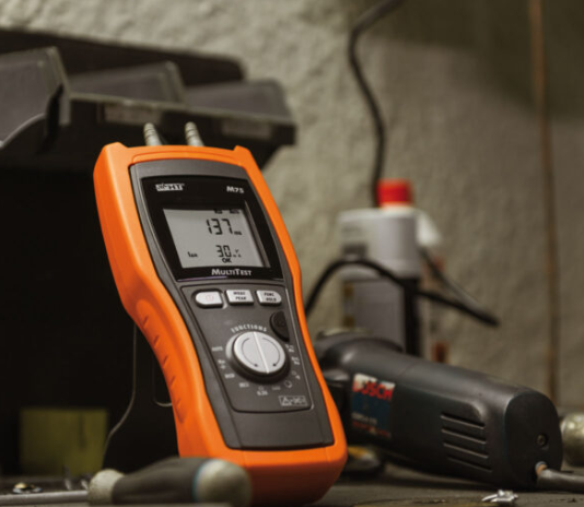 M75 Digitales Multimeter TRMS und VDE 0100-Tester + LAN-Tester